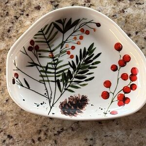 Winry, pinecone and berries soap dish trinket tray is microwave  dishwasher safe
